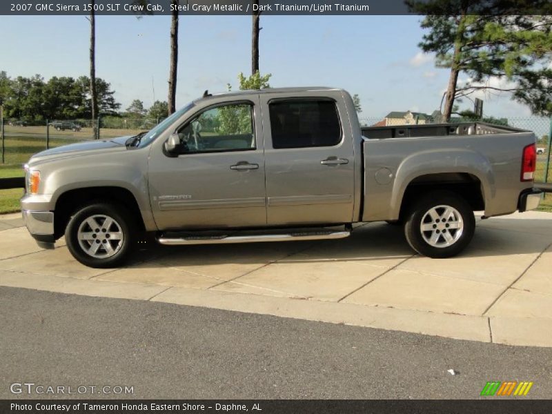 Steel Gray Metallic / Dark Titanium/Light Titanium 2007 GMC Sierra 1500 SLT Crew Cab
