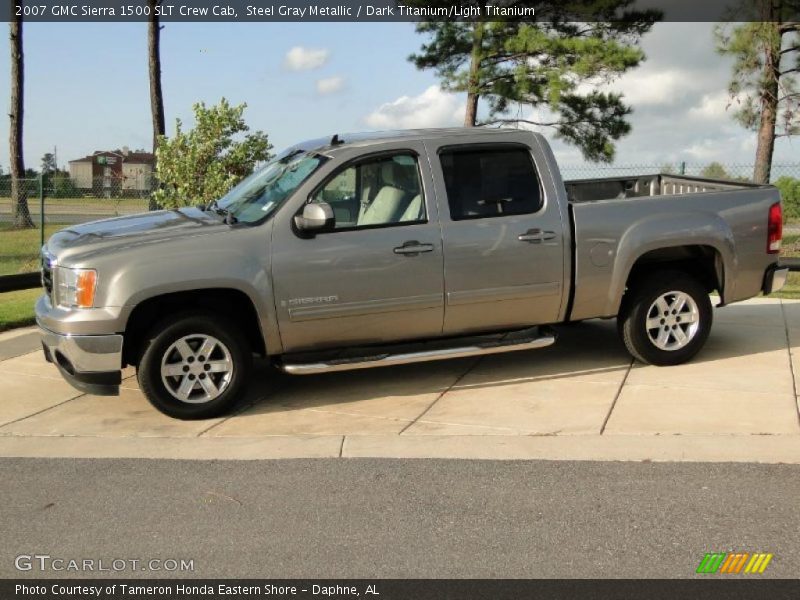 Steel Gray Metallic / Dark Titanium/Light Titanium 2007 GMC Sierra 1500 SLT Crew Cab