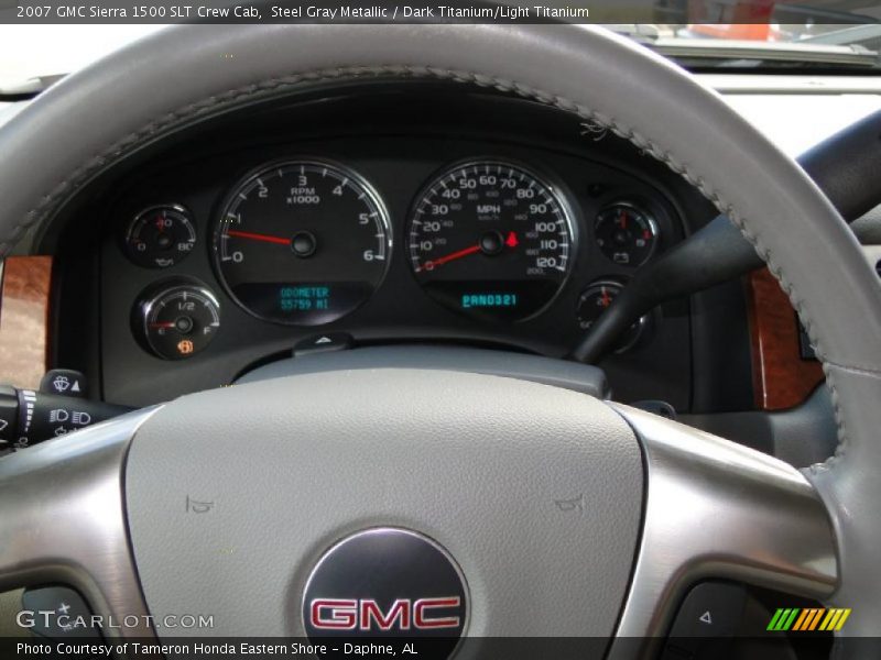 Steel Gray Metallic / Dark Titanium/Light Titanium 2007 GMC Sierra 1500 SLT Crew Cab