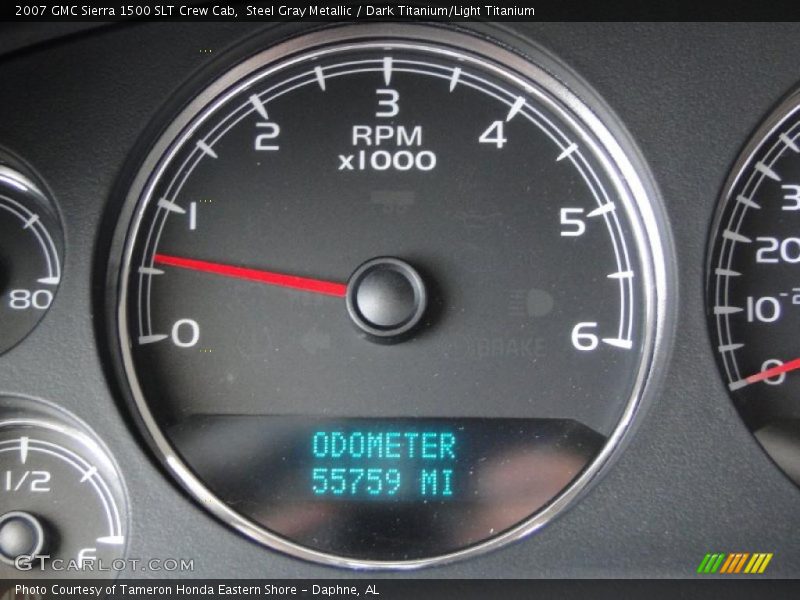 Steel Gray Metallic / Dark Titanium/Light Titanium 2007 GMC Sierra 1500 SLT Crew Cab