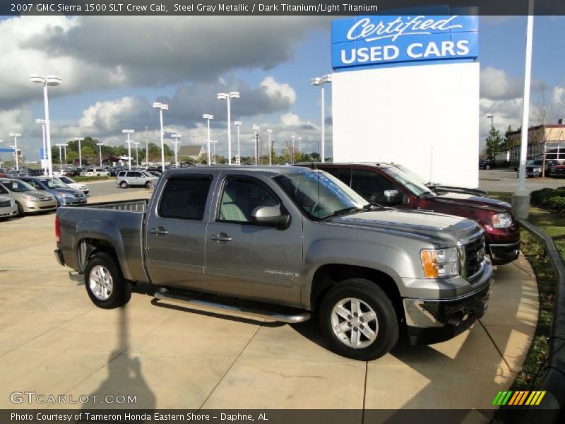 Steel Gray Metallic / Dark Titanium/Light Titanium 2007 GMC Sierra 1500 SLT Crew Cab