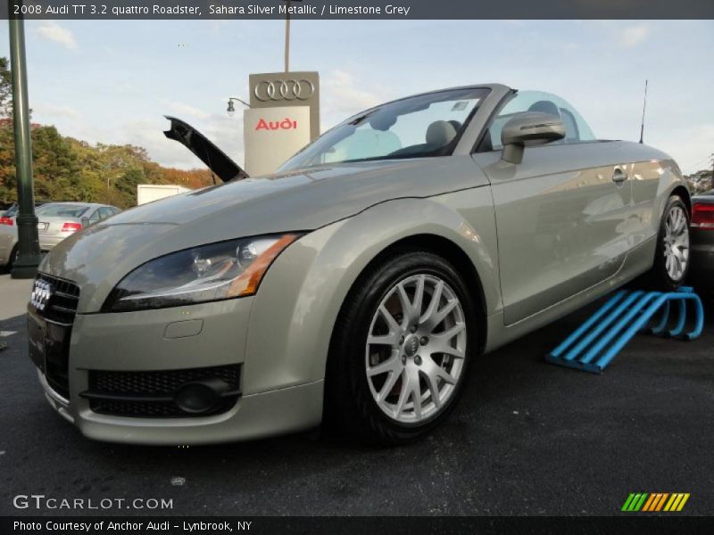 Sahara Silver Metallic / Limestone Grey 2008 Audi TT 3.2 quattro Roadster