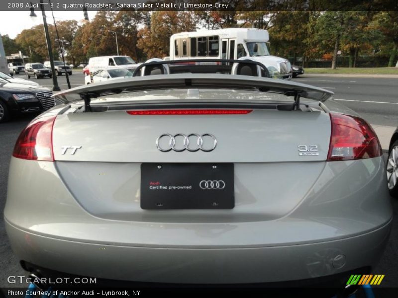 Sahara Silver Metallic / Limestone Grey 2008 Audi TT 3.2 quattro Roadster