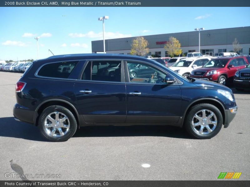 Ming Blue Metallic / Titanium/Dark Titanium 2008 Buick Enclave CXL AWD