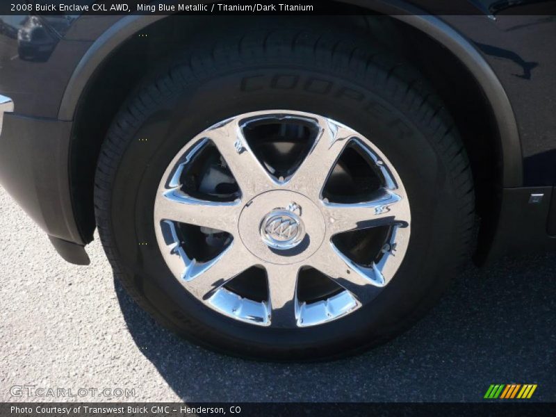 Ming Blue Metallic / Titanium/Dark Titanium 2008 Buick Enclave CXL AWD