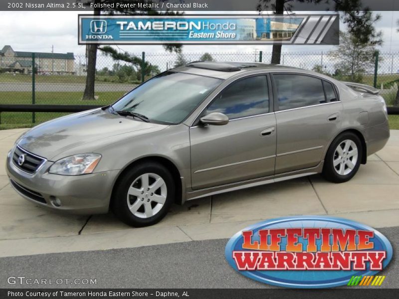 Polished Pewter Metallic / Charcoal Black 2002 Nissan Altima 2.5 SL