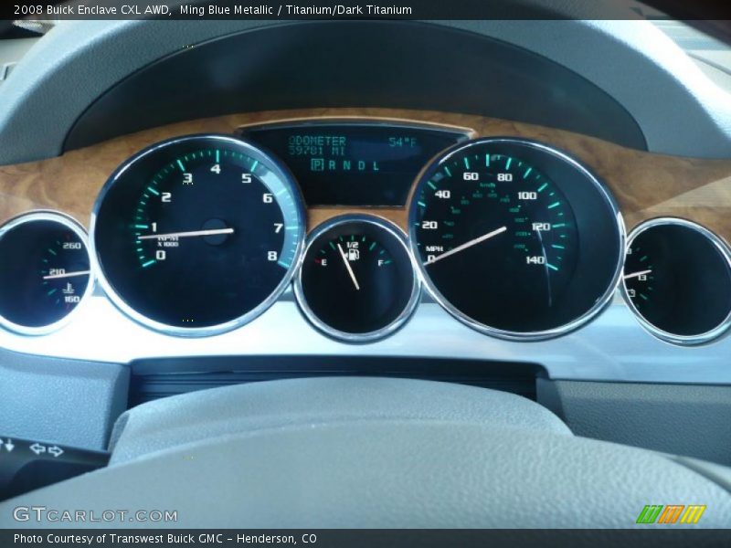 Ming Blue Metallic / Titanium/Dark Titanium 2008 Buick Enclave CXL AWD