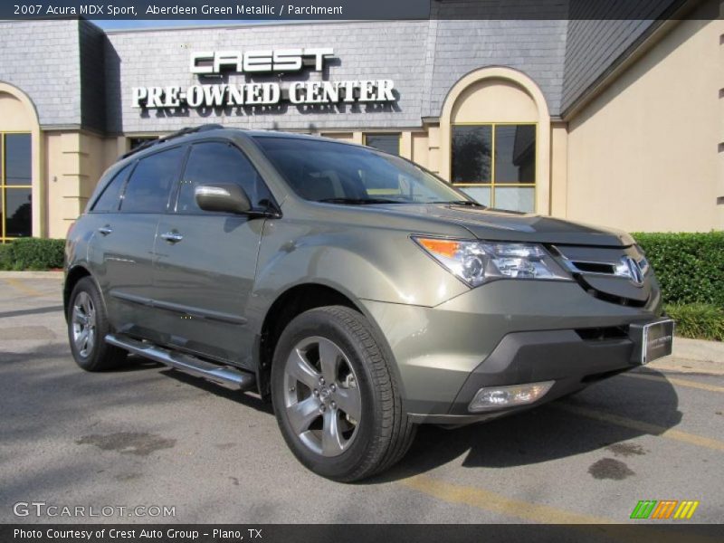 Aberdeen Green Metallic / Parchment 2007 Acura MDX Sport