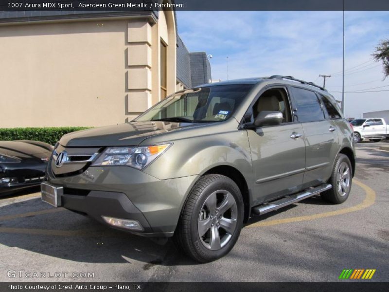 Aberdeen Green Metallic / Parchment 2007 Acura MDX Sport