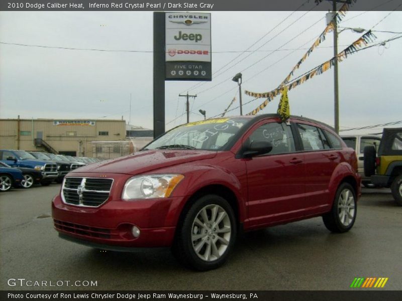 Inferno Red Crystal Pearl / Dark Slate Gray 2010 Dodge Caliber Heat