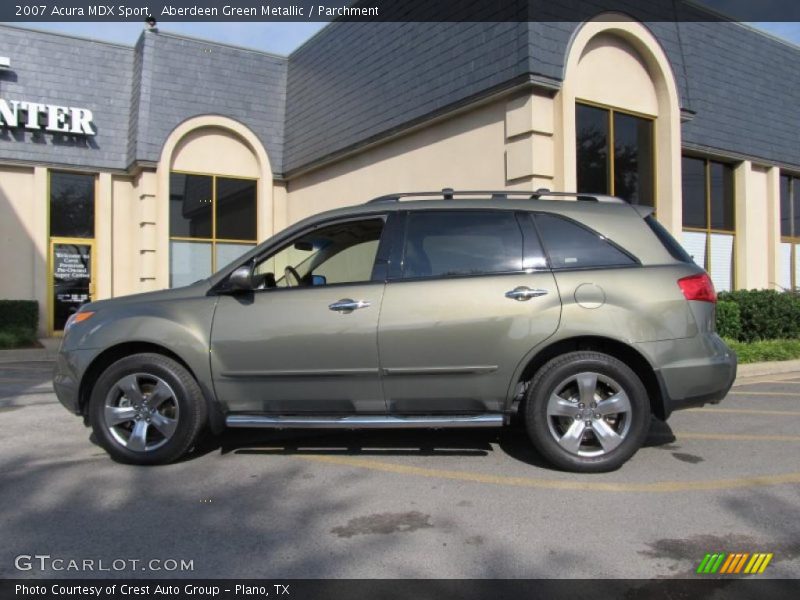 Aberdeen Green Metallic / Parchment 2007 Acura MDX Sport