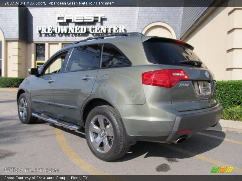Aberdeen Green Metallic / Parchment 2007 Acura MDX Sport
