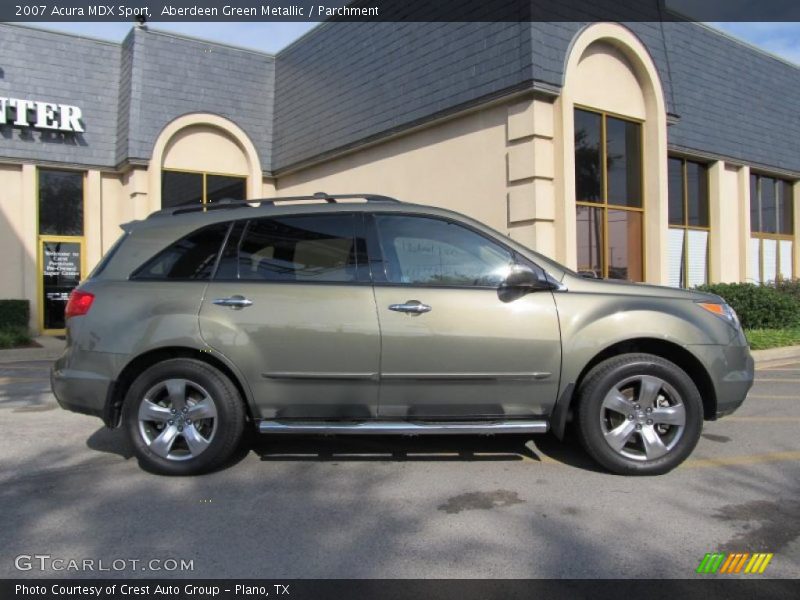 Aberdeen Green Metallic / Parchment 2007 Acura MDX Sport