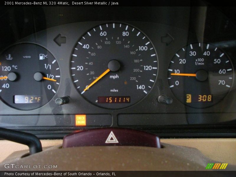 Desert Silver Metallic / Java 2001 Mercedes-Benz ML 320 4Matic