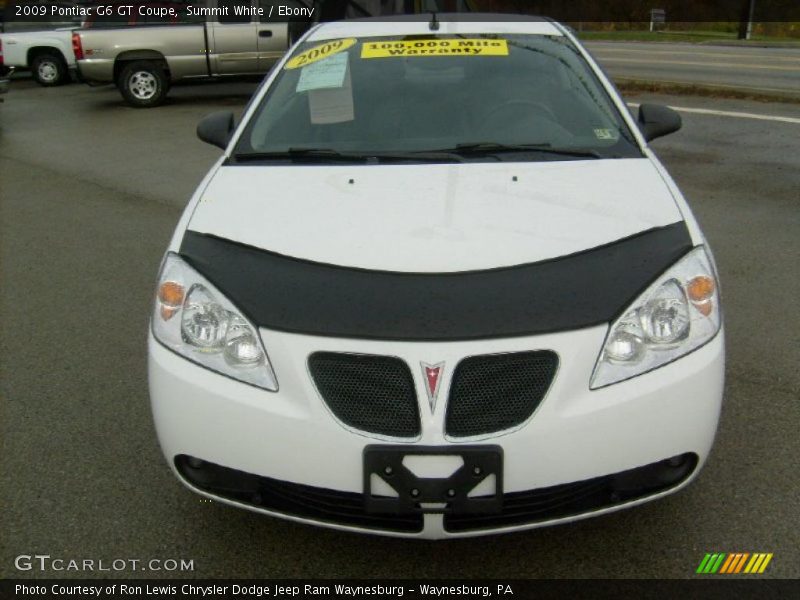 Summit White / Ebony 2009 Pontiac G6 GT Coupe