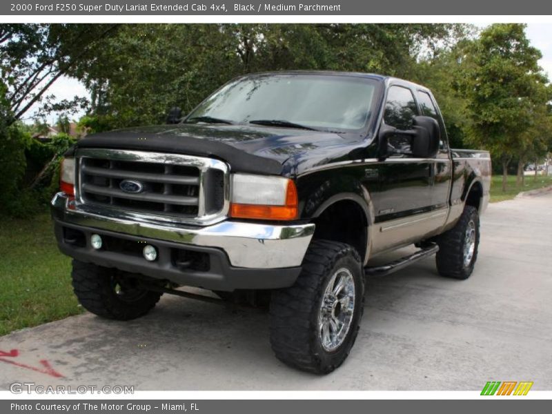 Black / Medium Parchment 2000 Ford F250 Super Duty Lariat Extended Cab 4x4