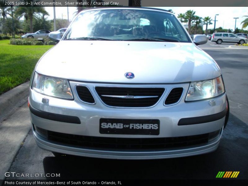 Silver Metallic / Charcoal Gray 2005 Saab 9-3 Arc Convertible