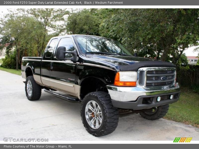 Black / Medium Parchment 2000 Ford F250 Super Duty Lariat Extended Cab 4x4