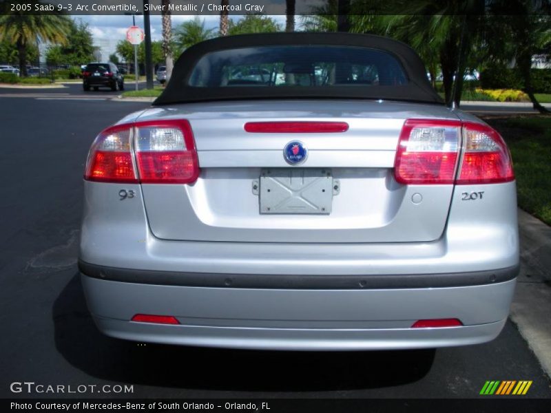 Silver Metallic / Charcoal Gray 2005 Saab 9-3 Arc Convertible