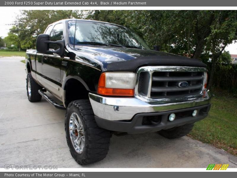 Black / Medium Parchment 2000 Ford F250 Super Duty Lariat Extended Cab 4x4