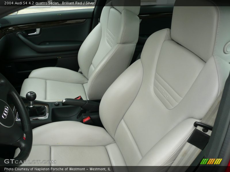Brilliant Red / Silver 2004 Audi S4 4.2 quattro Sedan