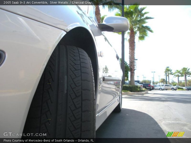 Silver Metallic / Charcoal Gray 2005 Saab 9-3 Arc Convertible