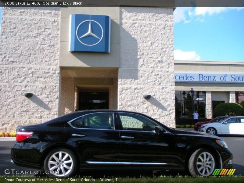 Obsidian Black / Black 2008 Lexus LS 460