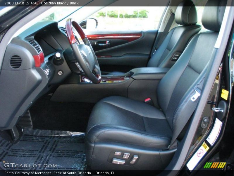 Obsidian Black / Black 2008 Lexus LS 460