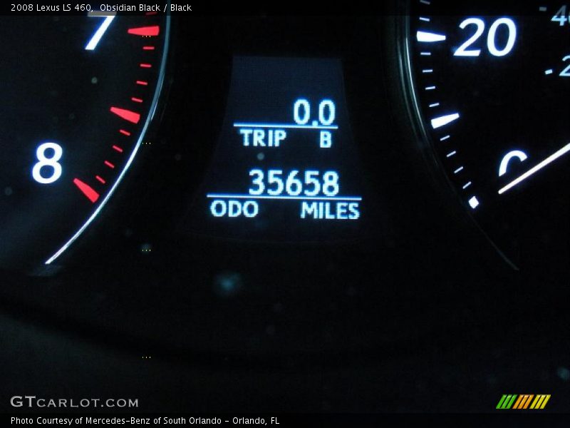 Obsidian Black / Black 2008 Lexus LS 460