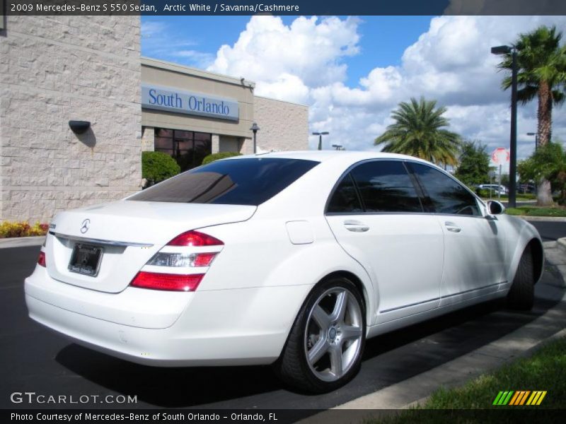 Arctic White / Savanna/Cashmere 2009 Mercedes-Benz S 550 Sedan