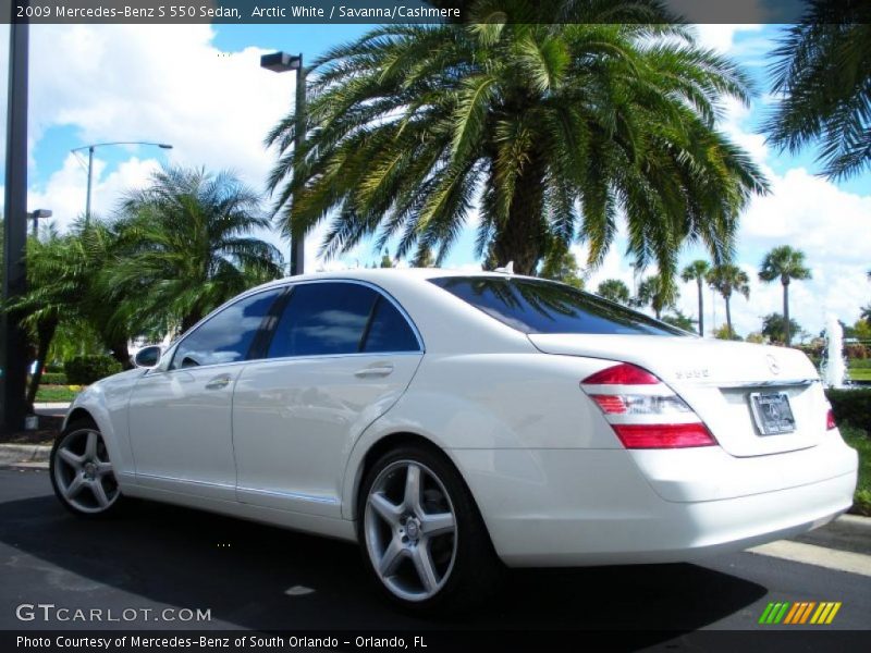 Arctic White / Savanna/Cashmere 2009 Mercedes-Benz S 550 Sedan