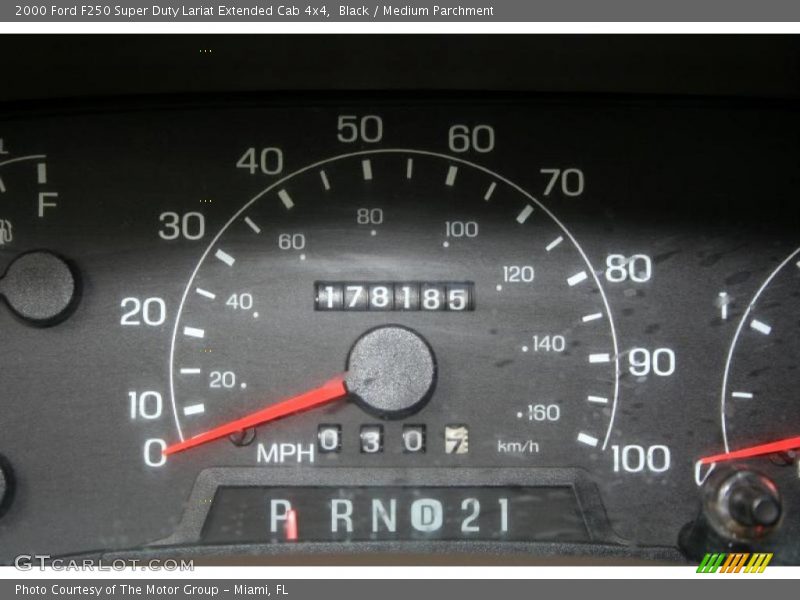 Black / Medium Parchment 2000 Ford F250 Super Duty Lariat Extended Cab 4x4