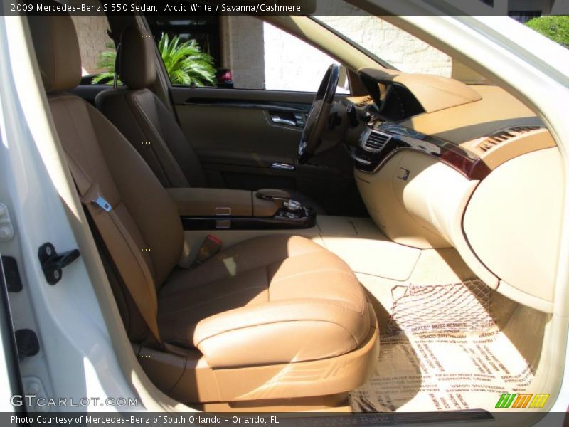 Arctic White / Savanna/Cashmere 2009 Mercedes-Benz S 550 Sedan