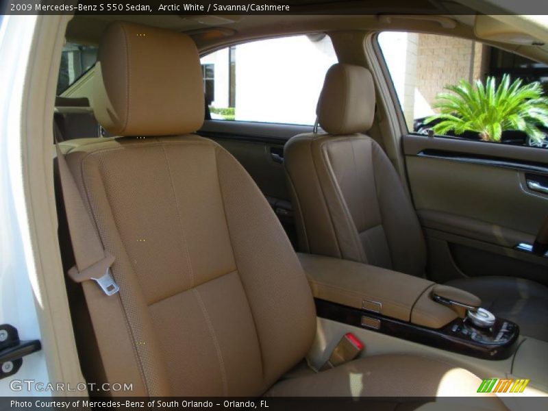 Arctic White / Savanna/Cashmere 2009 Mercedes-Benz S 550 Sedan
