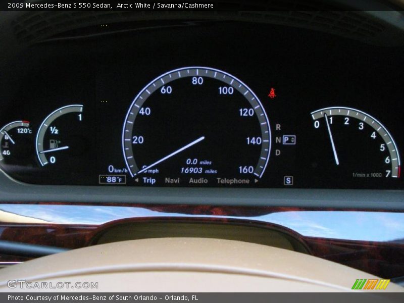  2009 S 550 Sedan 550 Sedan Gauges