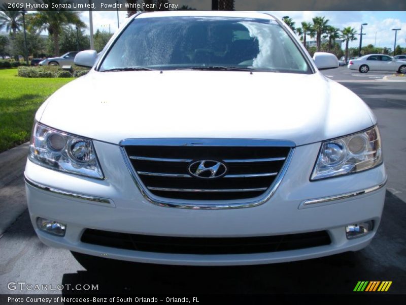 Powder White Pearl / Gray 2009 Hyundai Sonata Limited