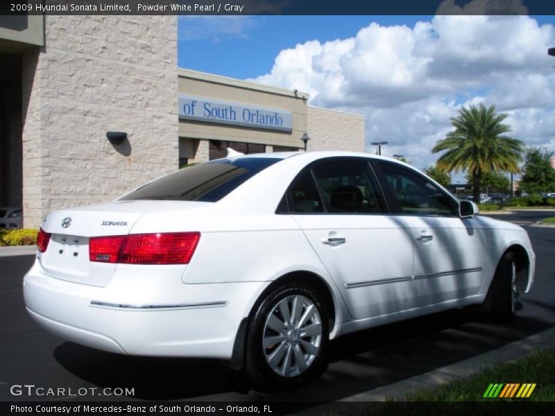 Powder White Pearl / Gray 2009 Hyundai Sonata Limited