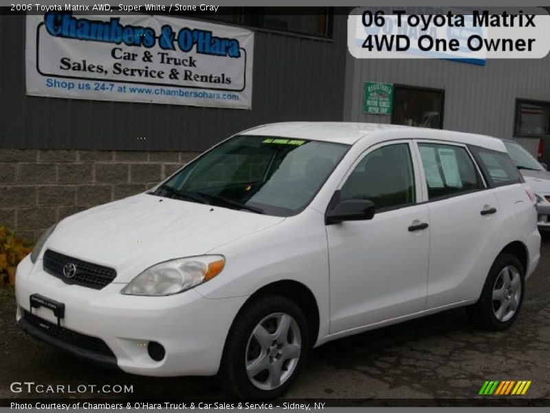 Super White / Stone Gray 2006 Toyota Matrix AWD
