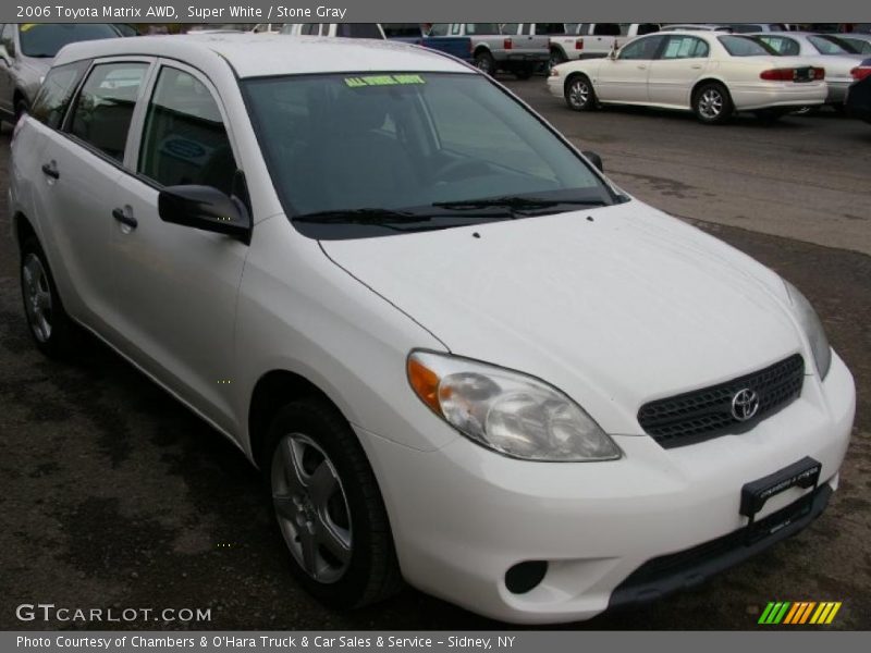 Super White / Stone Gray 2006 Toyota Matrix AWD