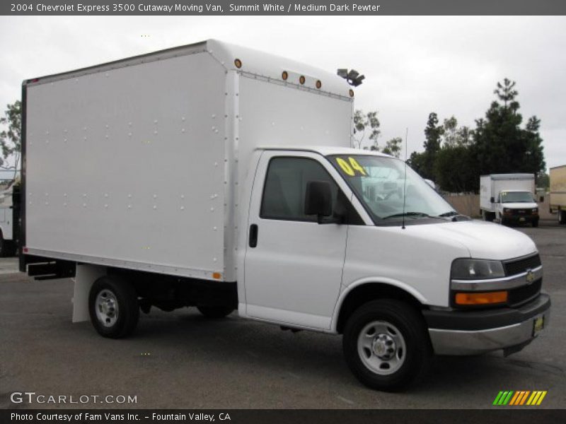 Summit White / Medium Dark Pewter 2004 Chevrolet Express 3500 Cutaway Moving Van