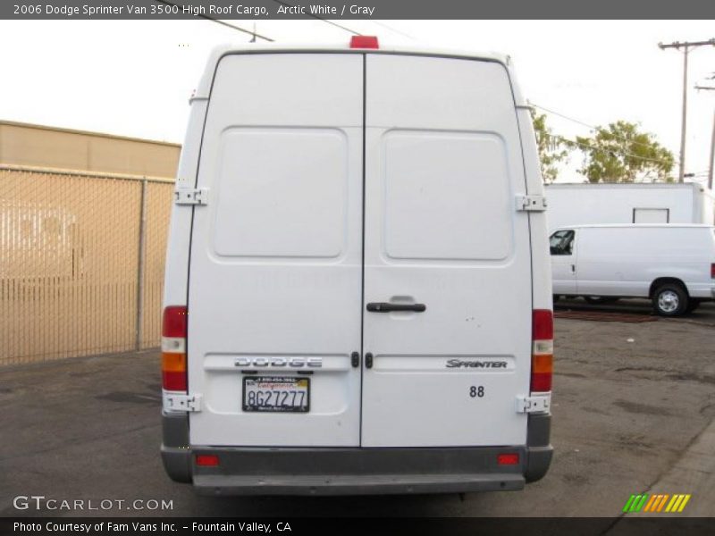 Arctic White / Gray 2006 Dodge Sprinter Van 3500 High Roof Cargo