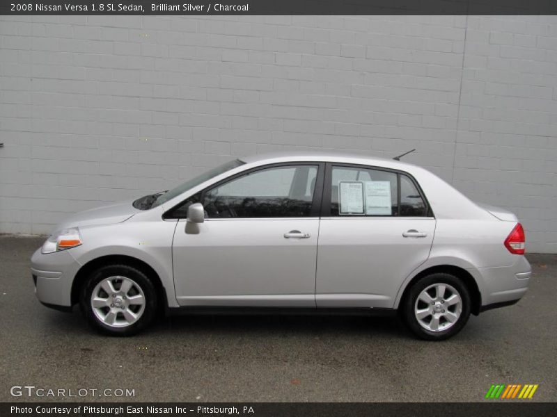 Brilliant Silver / Charcoal 2008 Nissan Versa 1.8 SL Sedan
