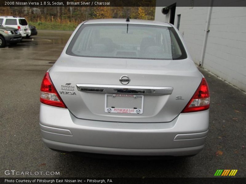 Brilliant Silver / Charcoal 2008 Nissan Versa 1.8 SL Sedan
