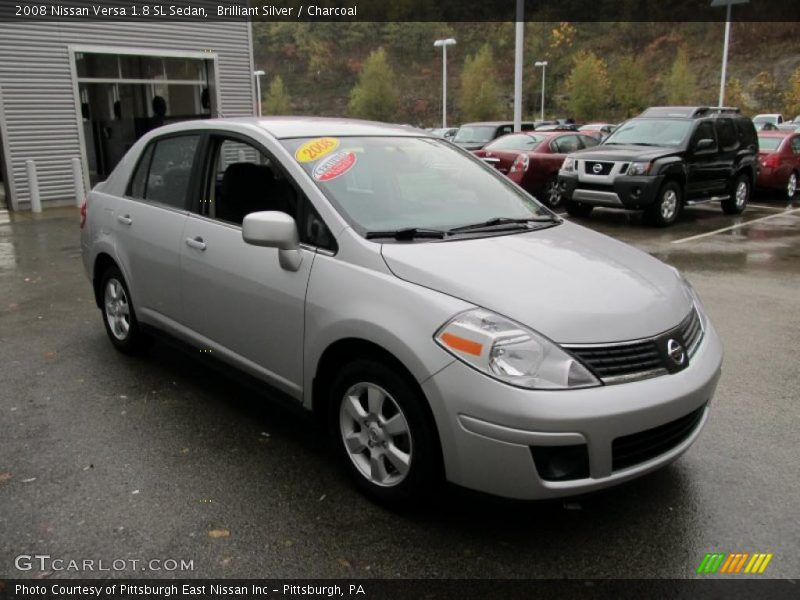 Brilliant Silver / Charcoal 2008 Nissan Versa 1.8 SL Sedan