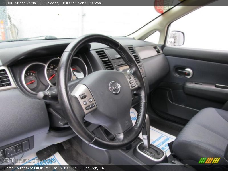 Brilliant Silver / Charcoal 2008 Nissan Versa 1.8 SL Sedan