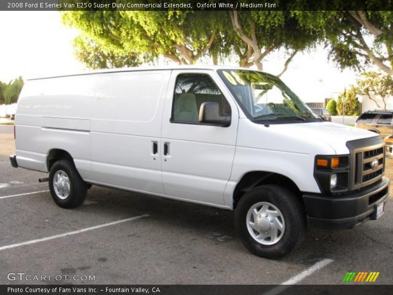 Oxford White / Medium Flint 2008 Ford E Series Van E250 Super Duty Commericial Extended