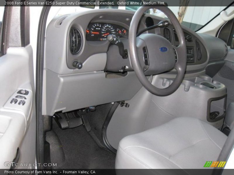 Oxford White / Medium Flint 2008 Ford E Series Van E250 Super Duty Commericial Extended