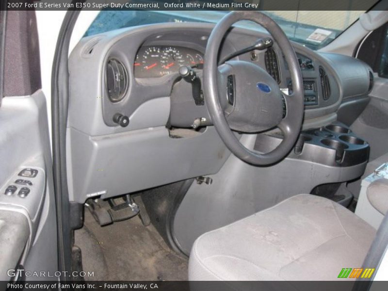 Oxford White / Medium Flint Grey 2007 Ford E Series Van E350 Super Duty Commercial