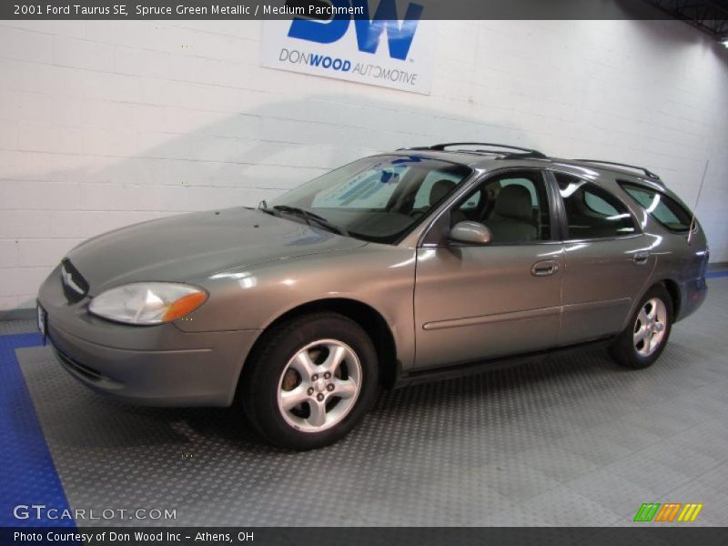 Spruce Green Metallic / Medium Parchment 2001 Ford Taurus SE