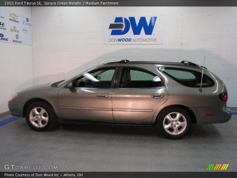 Spruce Green Metallic / Medium Parchment 2001 Ford Taurus SE